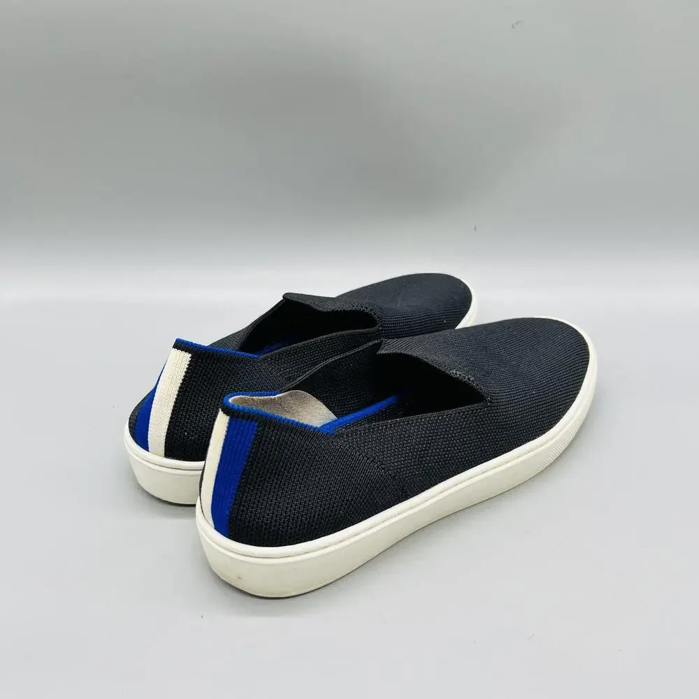 Rothy's Shoes Womens 6.5 Black Knit Slip On Low Top Sneakers Comfort Casual